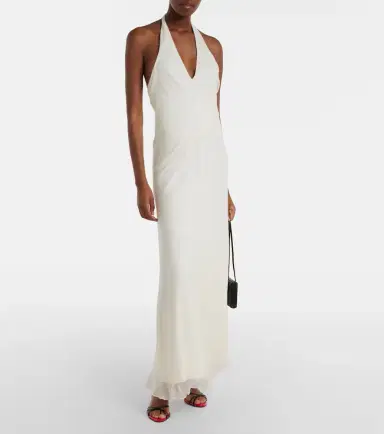 Staud Luma halterneck maxi dress | Thumbnail 4