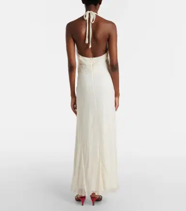 Staud Luma halterneck maxi dress | Thumbnail 5