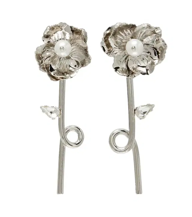 Simone Rocha Crystal-embellished faux pearl earrings