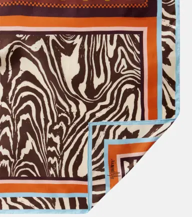 ALÉMAIS Alémais Wilson printed silk twill scarf | Thumbnail 3