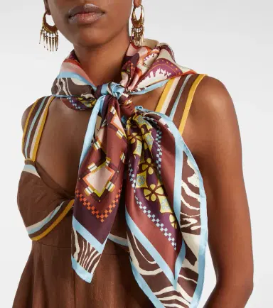 ALÉMAIS Alémais Wilson printed silk twill scarf | Thumbnail 4