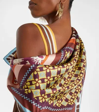 ALÉMAIS Alémais Wilson printed silk twill scarf | Thumbnail 5
