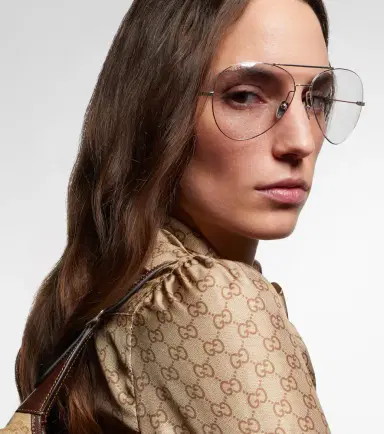 Gucci Guccissima GG aviator sunglasses | Thumbnail 5