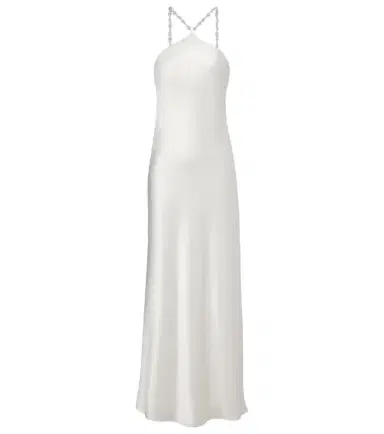 Staud Cadence beaded satin gown | Thumbnail 1