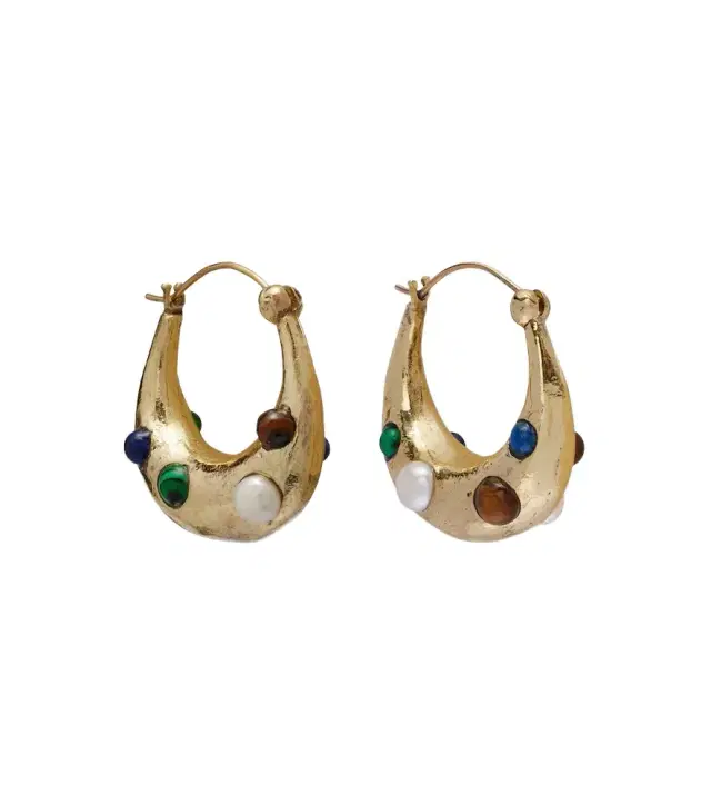 Alemais Alémais Jem Rainbow embellished hoop earrings