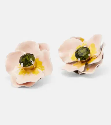 Simone Rocha Blooming Poppy embellished earrings | Thumbnail 2
