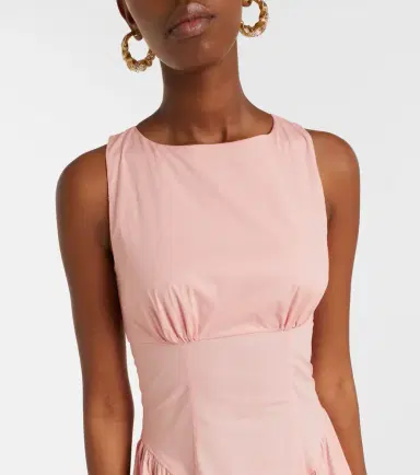 Staud Gwen cotton poplin midi dress | Thumbnail 5