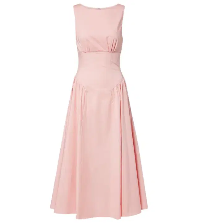 Staud Gwen cotton poplin midi dress