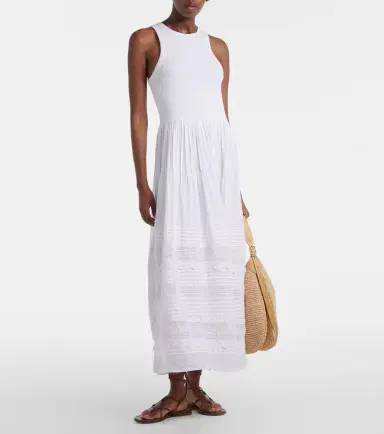 Polo Ralph Lauren Lace-trimmed cotton-blend maxi dress | Thumbnail 3