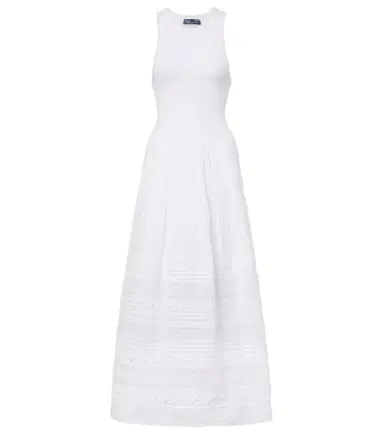 Polo Ralph Lauren Lace-trimmed cotton-blend maxi dress | Thumbnail 1