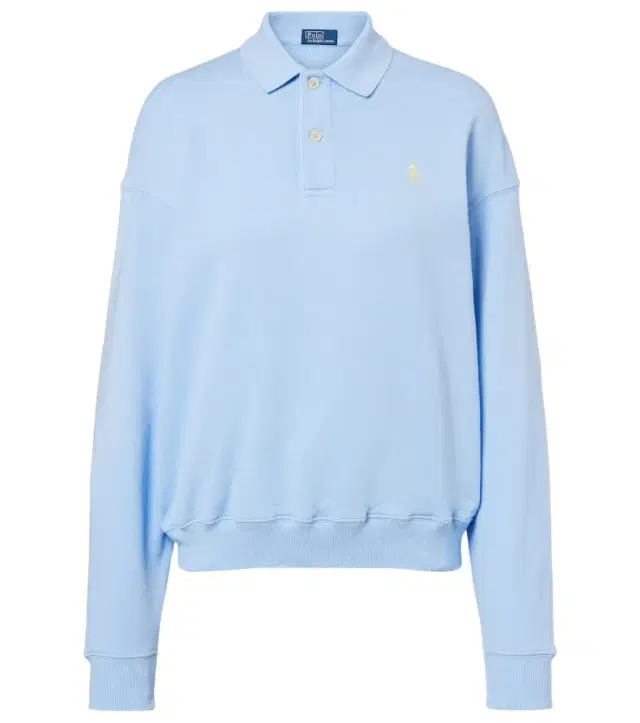 Polo Ralph Lauren Cotton-blend fleece polo sweatshirt