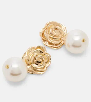 Magda Butrym Faux pearl gold-plated drop earrings | Thumbnail 4
