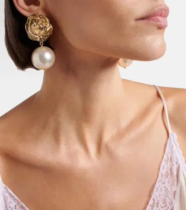 Magda Butrym Faux pearl gold-plated drop earrings | Thumbnail 5