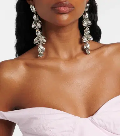 Magda Butrym Crystal-embellished floral drop earrings | Thumbnail 6