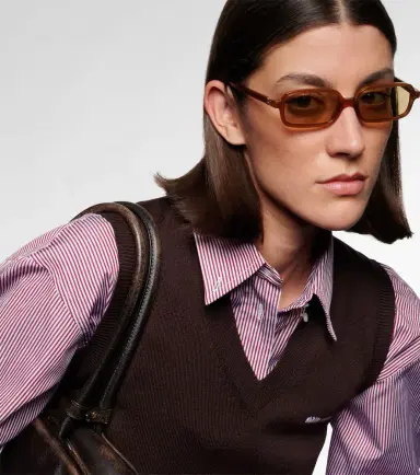 Miu Miu Logo rectangular sunglasses | Thumbnail 5