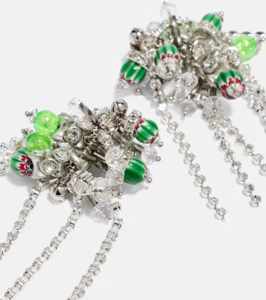 Dries Van Noten Crystal-embellished drop earrings | Thumbnail 3