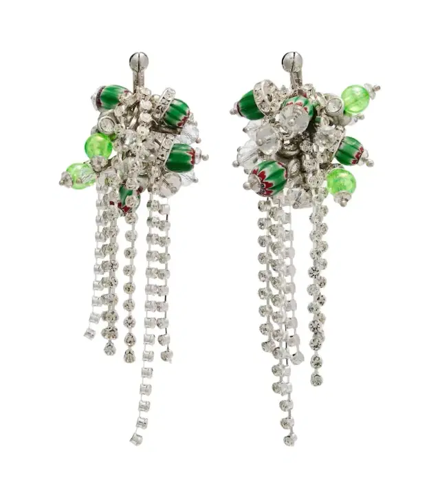 Dries Van Noten Crystal-embellished drop earrings