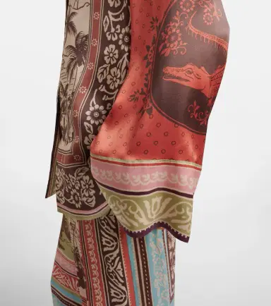 ALÉMAIS Alémais Alberta printed silk satin shirt | Thumbnail 6