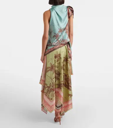 ALÉMAIS Alémais Alberta scarf-detail silk twill midi dress | Thumbnail 5