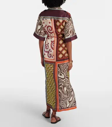 ALÉMAIS Alémais Wilson printed linen and silk shirt dress | Thumbnail 4 ALÉMAIS Alémais Wilson printed linen and silk shirt dress | Thumbnail 4