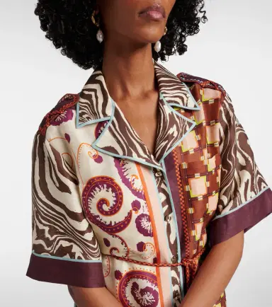 ALÉMAIS Alémais Wilson printed linen and silk shirt dress | Thumbnail 5 ALÉMAIS Alémais Wilson printed linen and silk shirt dress | Thumbnail 5