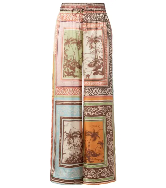 Alémais Alberta silk satin palazzo pants