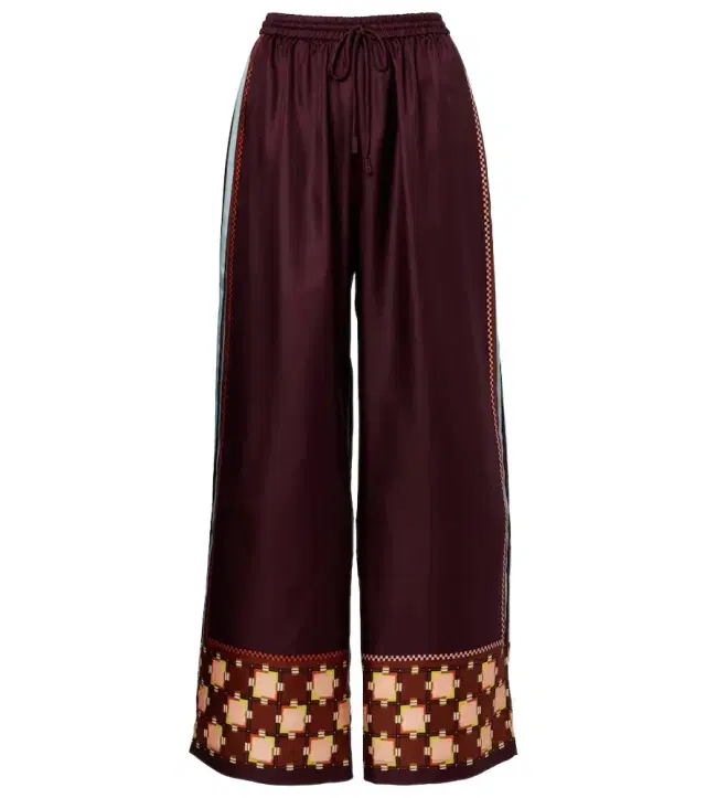Alémais Wilson silk twill wide-leg pants