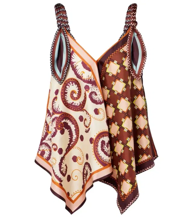 Alémais Wilson printed silk twill top