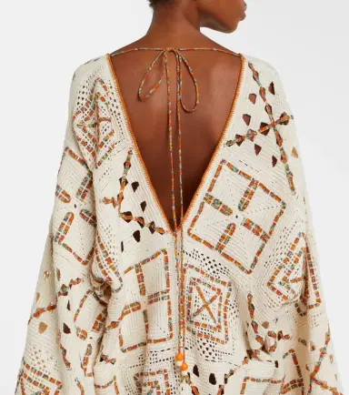 ALÉMAIS Alémais Marva beaded crochet cotton minidress | Thumbnail 5