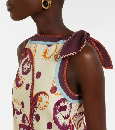 ALÉMAIS Alémais Wilson printed linen and silk minidress | Thumbnail 4