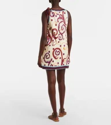 ALÉMAIS Alémais Wilson printed linen and silk minidress | Thumbnail 5