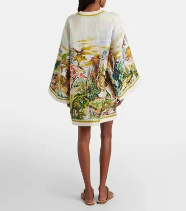 ALÉMAIS Alémais Jungle Boogie printed linen tunic | Thumbnail 2