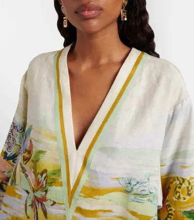 ALÉMAIS Alémais Jungle Boogie printed linen tunic | Thumbnail 3