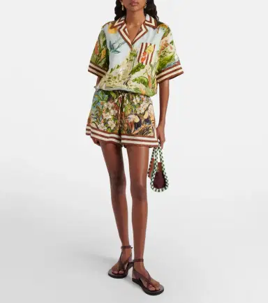 ALÉMAIS Alémais Toucan Tango printed linen shirt | Thumbnail 4