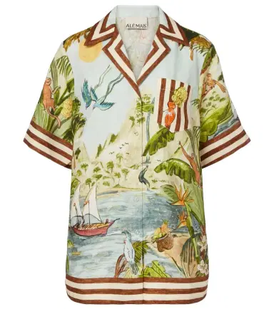 ALÉMAIS Alémais Toucan Tango printed linen shirt | Thumbnail 1