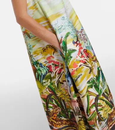 ALÉMAIS Alémais Jungle Boogie halterneck silk maxi dress | Thumbnail 2