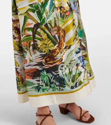 ALÉMAIS Alémais Jungle Boogie halterneck silk maxi dress | Thumbnail 4