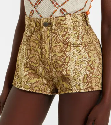 ALÉMAIS Alémais Boa snake-print denim shorts | Thumbnail 5 ALÉMAIS Alémais Boa snake-print denim shorts | Thumbnail 5