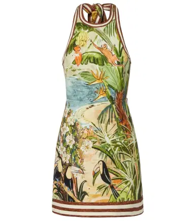 ALÉMAIS Alémais x Mokshini Toucan Tango cotton minidress | Thumbnail 1