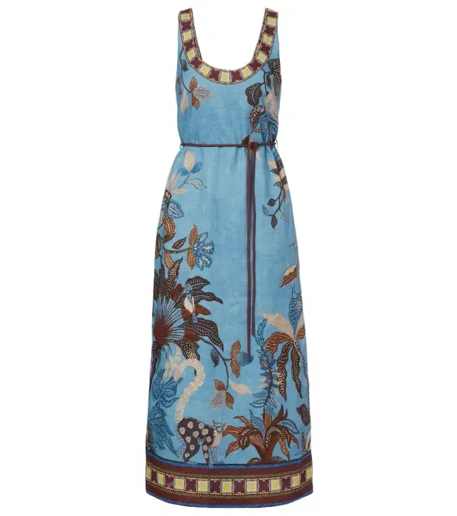 Alemais Alémais Georgie printed linen midi dress