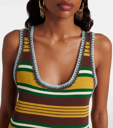 ALÉMAIS Alémais Clover striped knitted minidress | Thumbnail 4