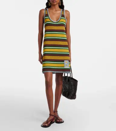 ALÉMAIS Alémais Clover striped knitted minidress | Thumbnail 5