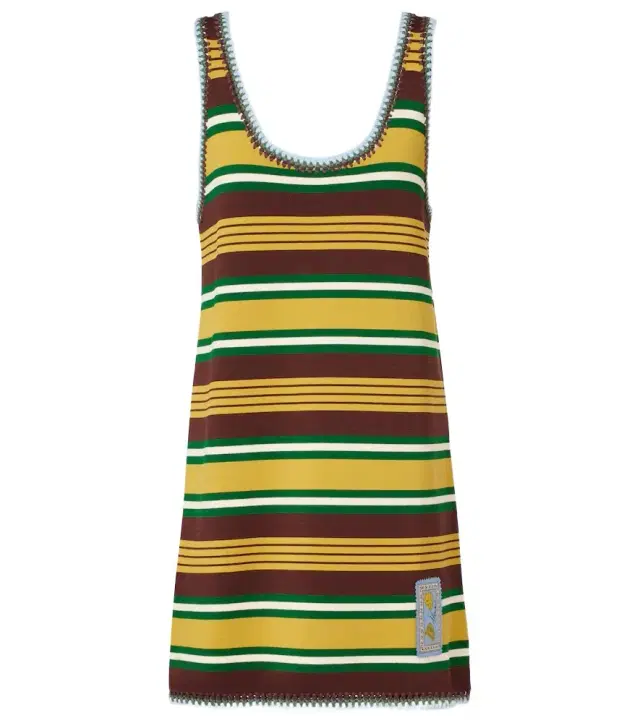 Alémais Clover striped knitted minidress