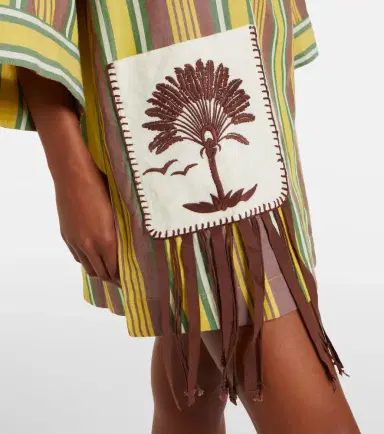 ALÉMAIS Alémais Clover embroidered striped cotton minidress | Thumbnail 4