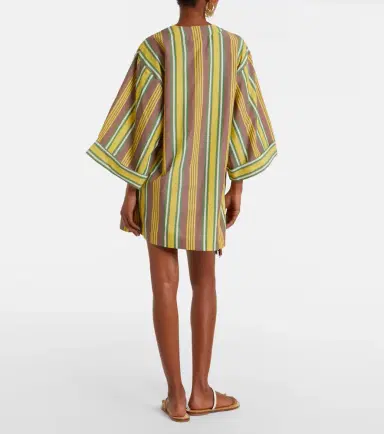 ALÉMAIS Alémais Clover embroidered striped cotton minidress | Thumbnail 5