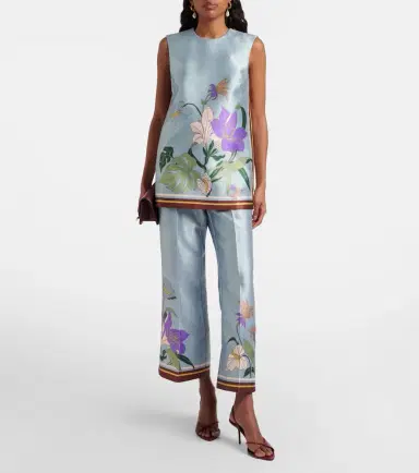 ALÉMAIS Alémais Alfie floral satin culotte | Thumbnail 4