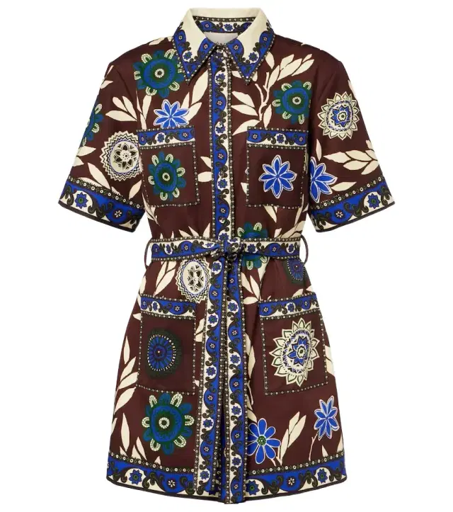 Alémais Jasper printed cotton shirt dress