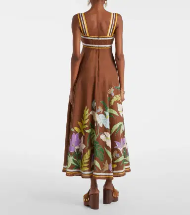 ALÉMAIS Alémais Alfie floral linen midi dress | Thumbnail 5 ALÉMAIS Alémais Alfie floral linen midi dress | Thumbnail 5
