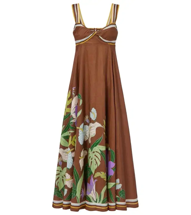 Alémais Alfie floral linen midi dress