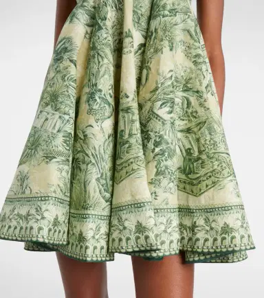 ALÉMAIS Alémais Sara printed linen minidress | Thumbnail 3